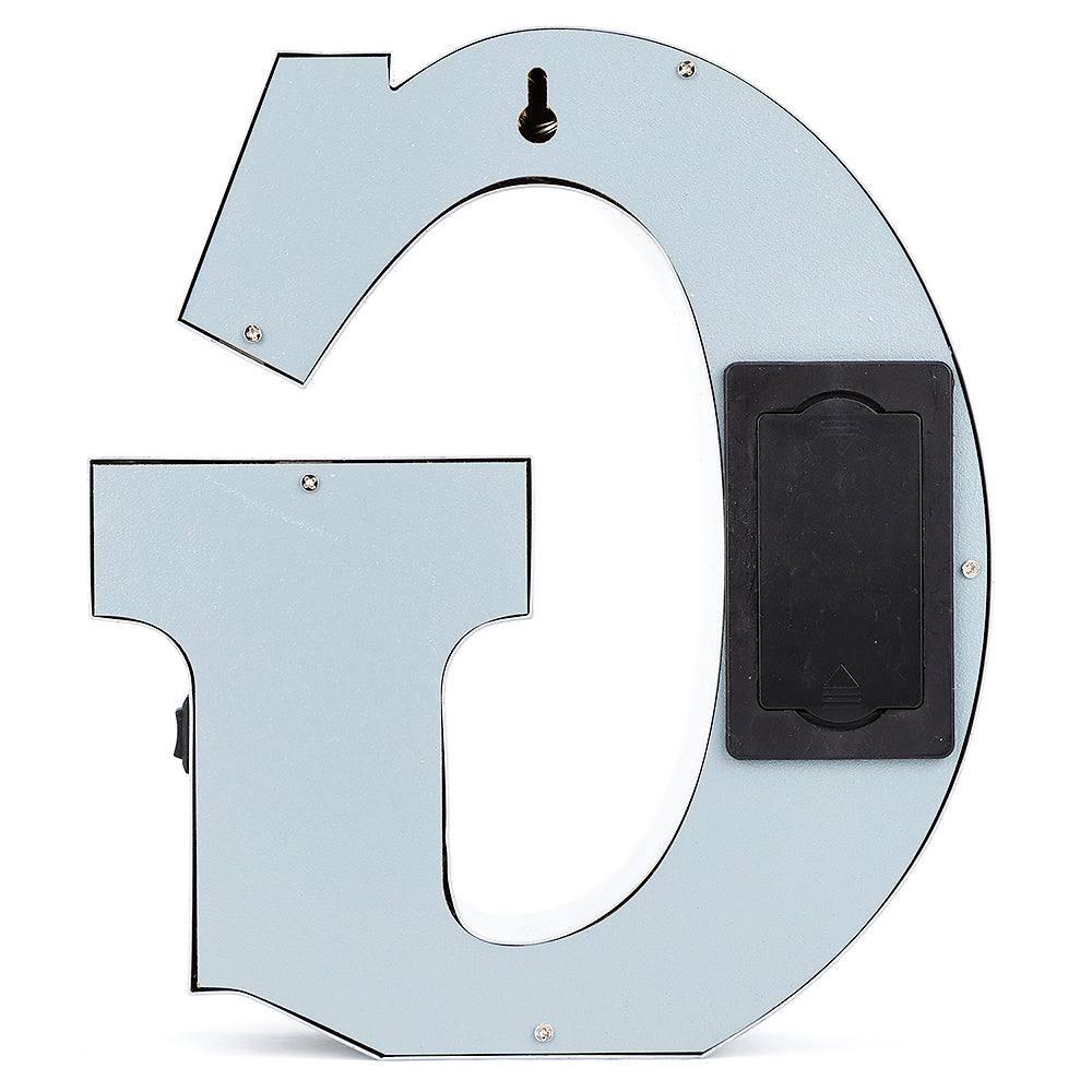 Silver Marquee Light Letter 'G' LED Metal Sign (8 Inch, Battery Operated w/ Timer)